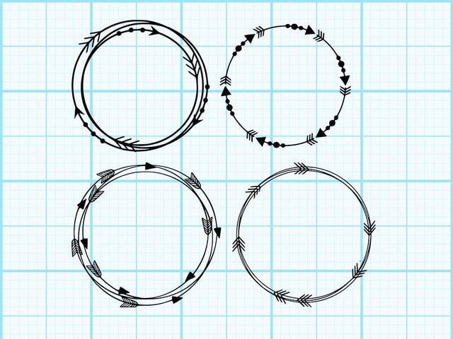 Arrow Circle Frame Svg SVG Johan Ru designs 