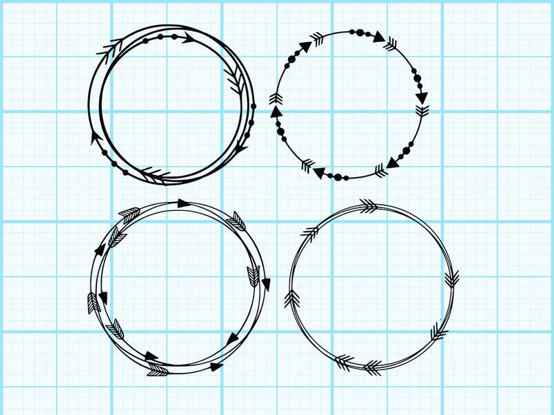 Arrow Circle Frame Svg SVG Johan Ru designs 