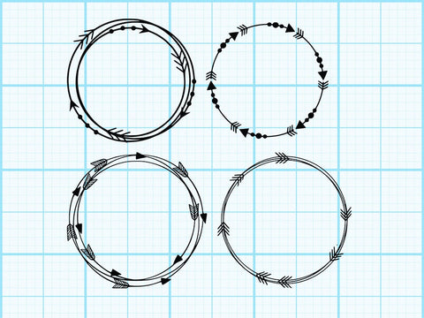 Arrow Circle Frame Svg SVG Johan Ru designs 