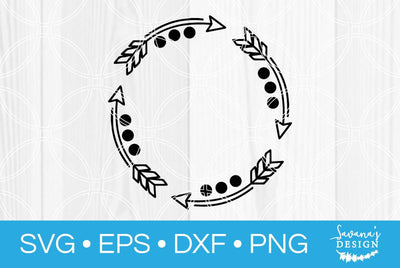 Arrow Circle Monogram SVG SavanasDesign 