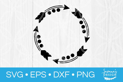 Arrow Circle Monogram SVG SavanasDesign 