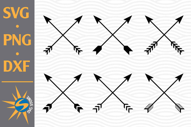 Arrow Crossed SVG, PNG, DXF Digital Files Include SVG SVGStoreShop 