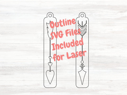 Arrow Earrings SVG for Cricut, Boho Earring Template for Glowforge, Laser Earring SVG Digital Download Commercial Use SVG Apple Grove Designs 