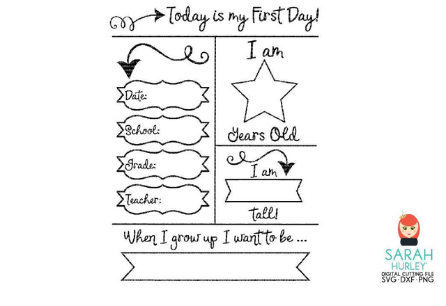 Arrow First Day SVG Sarah Hurley 