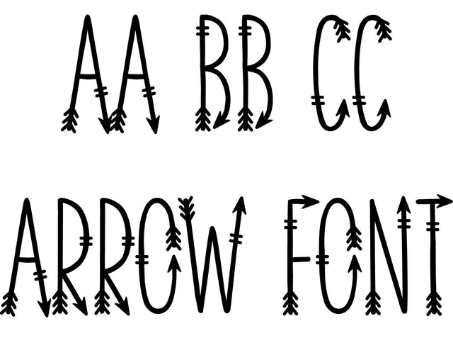 Arrow Font Font Rivka’s Renditions 