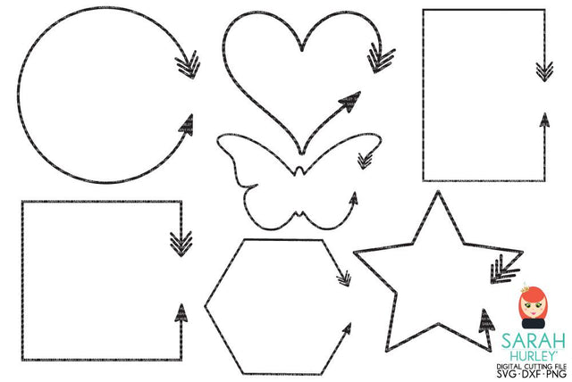 Arrow Frames Set SVG Sarah Hurley