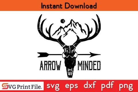 Arrow Minded Hunting Svg Png Dxf Digital Cutting File SVG SVG Print File 