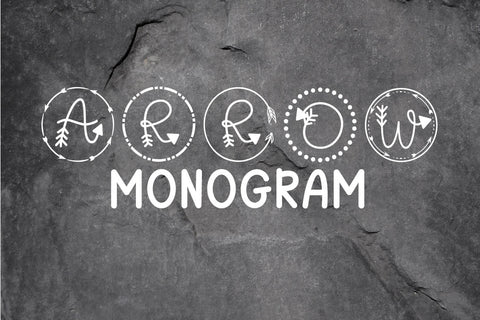 Arrow Monogram: A Hand-Lettered Monogram Font Font Cheese Toast Digitals 