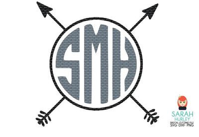 Arrow Monogram Frame SVG Sarah Hurley 