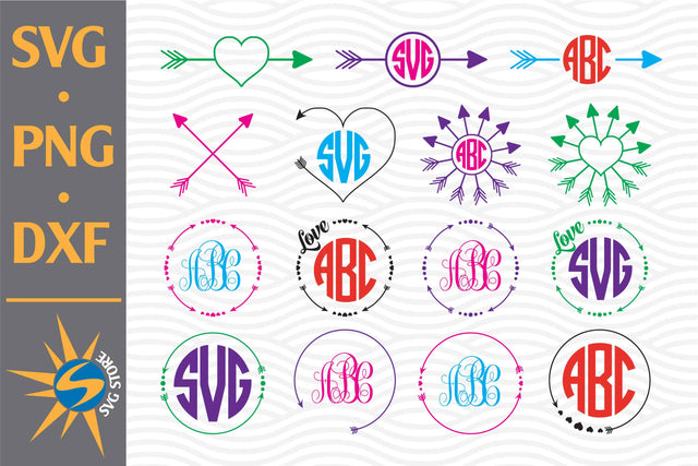 Arrow Monogram SVG, PNG, DXF Digital Files Include SVG SVGStoreShop 