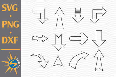 Arrow Outline SVG, PNG, DXF Digital Files Include SVG SVGStoreShop 