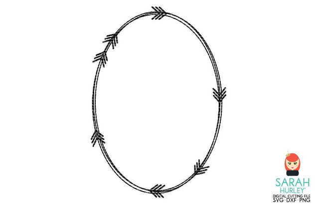 Arrow Oval Frame SVG Sarah Hurley 
