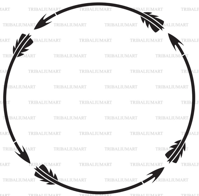 Arrow round frame SVG TribaliumArtSF 