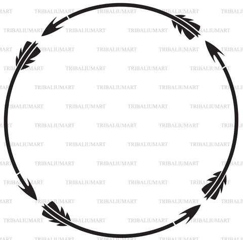 Arrow round frame SVG TribaliumArtSF 