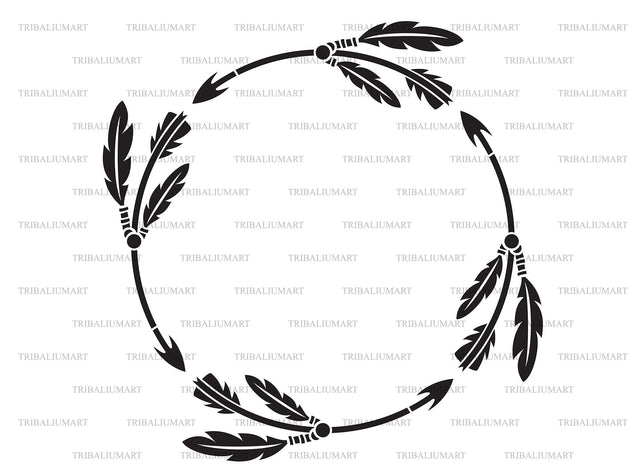 Arrow round frame SVG TribaliumArtSF 
