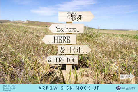 Arrow sign Mock up Mock Up Photo Mae Middleton Studio 