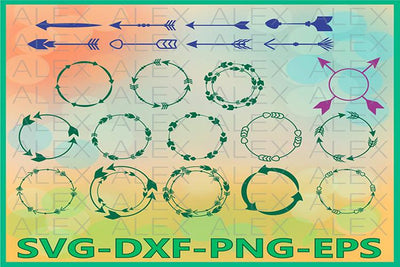 Arrow Svg, Arrow Circle Frame SVG AlexSVGStudio 