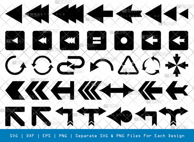 Arrow SVG, Arrow Silhouette, Bottom Arrow Svg, Arrow Icon Svg, Arrows Svg, Arrowhead Svg, Arrow Sign Svg, Simple Arrow Svg, Arrow Bundle SVG ETC Craft 
