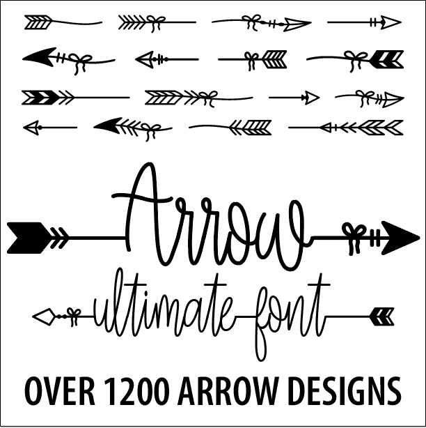 Forever Arrow Font Arrow Ultimate Font - So Fontsy