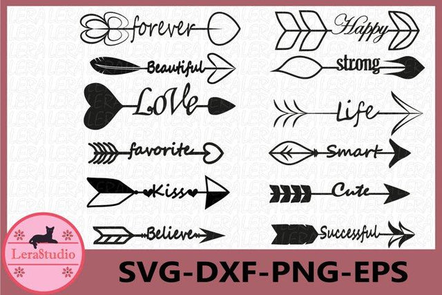 Arrow Words Svg SVG Lerastudio 