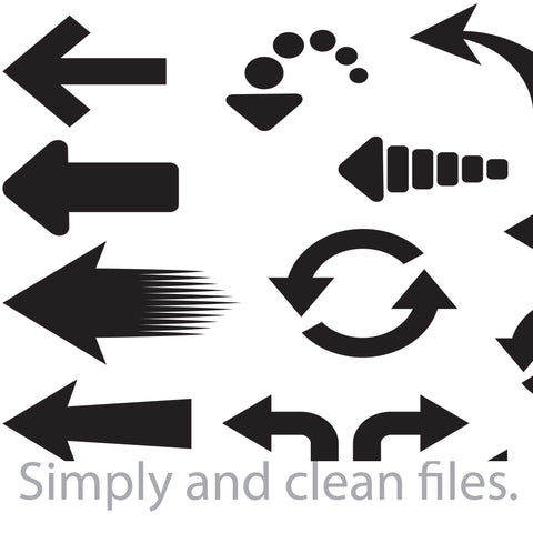 Arrows icons set SVG TribaliumArtSF 