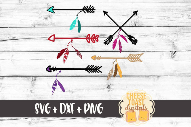 Arrows with Feathers SVG Cheese Toast Digitals 