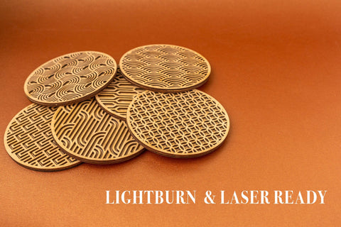 Art Decò Coasters Vector File for Laser Cutter - 6 Variations SVG MaramadeLaser 
