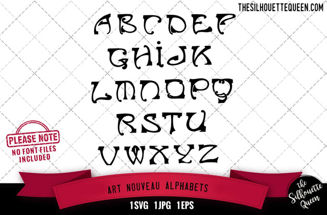 Art Nouveau Alphabets alphabets - ABC letters SVG Loveleen Kaur 