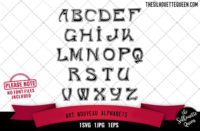 Art Nouveau Alphabets alphabets - ABC letters SVG Loveleen Kaur 