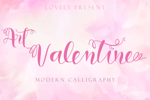 Art Valentine Font Prasetya Letter 
