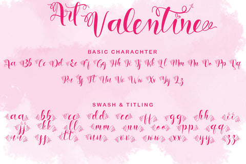 Art Valentine Font Prasetya Letter 