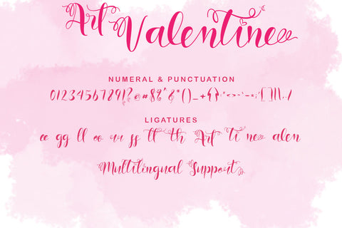 Art Valentine Font Prasetya Letter 
