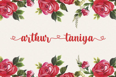 Arthur Taniya - Lovely Calligraphy Font Font StringLabs 