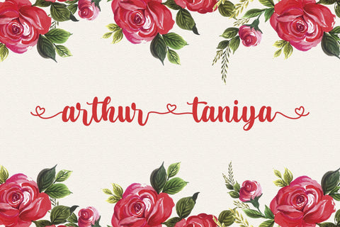 Arthur Taniya - Lovely Calligraphy Font Font StringLabs 