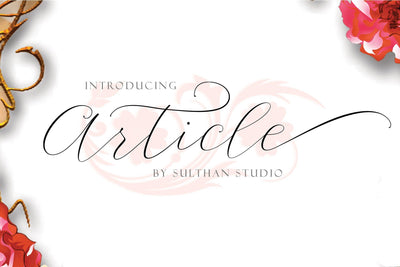 Article script Font Sulthan studio 
