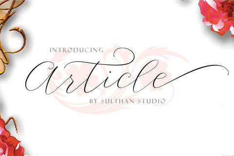 Article script Font Sulthan studio 