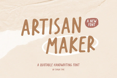 Artisan Maker - Qoutable Handwritten Font Font Timur type 