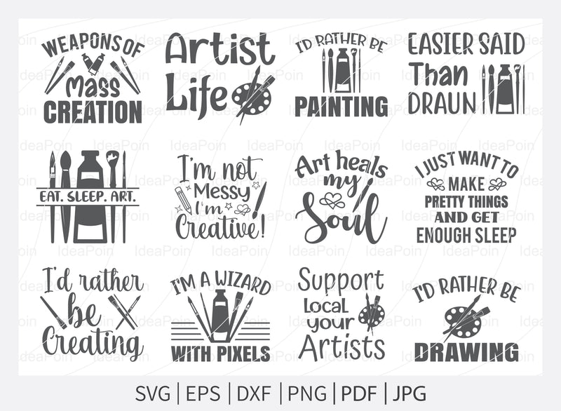 Artist Life SVG File, Artist Cut File, Artist Shirt Design, Art SVG ...