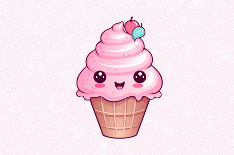 Artistic Drawing Kawaii Ice Cream Clipart Sublimation Regulrcrative 
