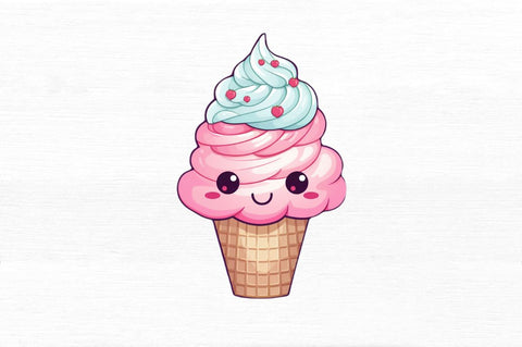 Artistic Drawing Kawaii Ice Cream Clipart Sublimation Regulrcrative 