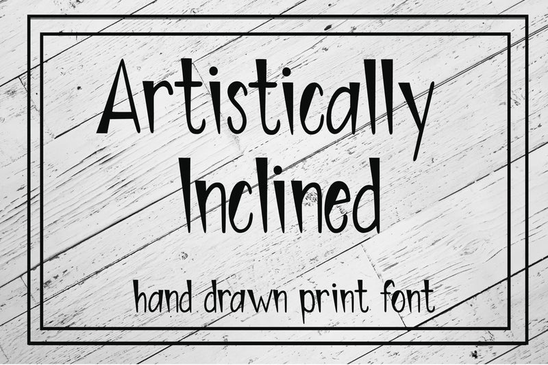 Artistically Inclined - A hand drawn print font - So Fontsy