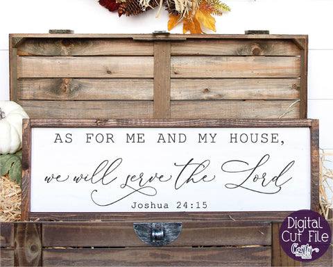 As For Me And My House, Christian Farmhouse Svg, Home Sign SVG Crafty Mama Studios 