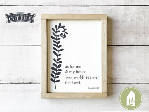 As For Me and My House SVG | Christian SVG | Farmhouse Sign SVG SVG LilleJuniper 