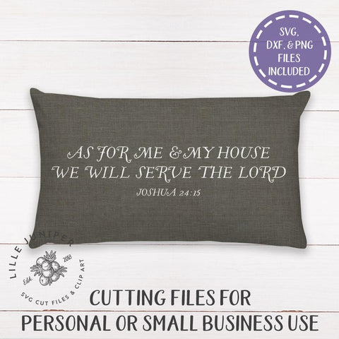 As For Me and My House We Will Serve the Lord SVG | Bible Verse SVG | Christian SVG SVG LilleJuniper 