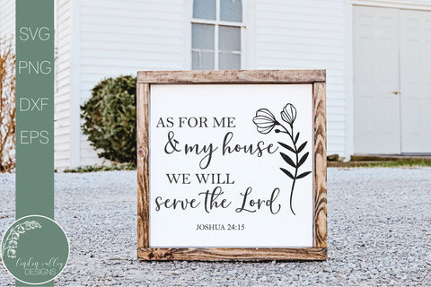 As For Me And My House We Will Serve The Lord Svg- Farmhouse Quote Svg SVG Linden Valley Designs 