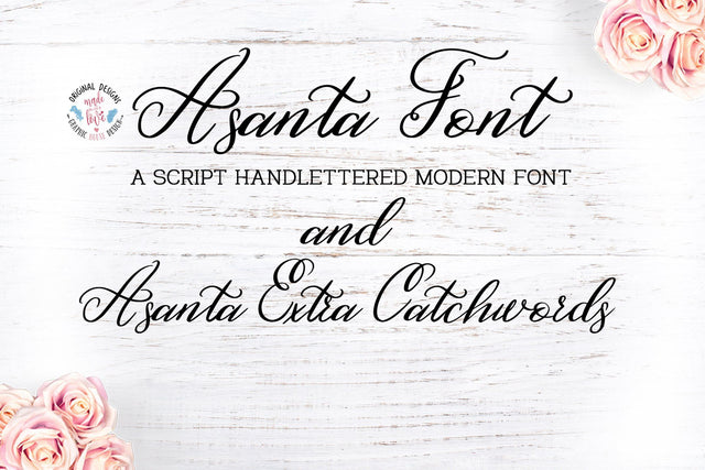 Asanta - A modern Handwritten Script Font Font Graphic House Design 