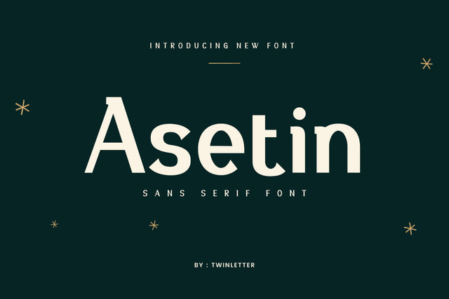 Asetin Font twinletter 