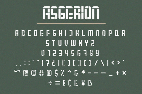 Asgerion - Display Font Trio Font Alpaprana Studio 