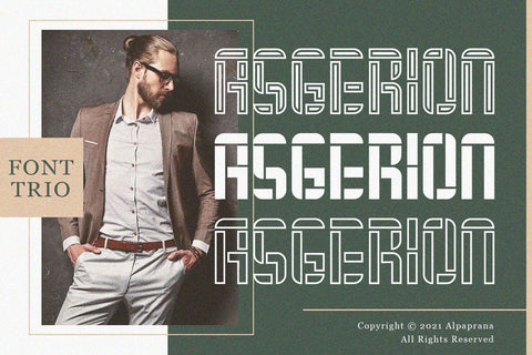 Asgerion - Display Font Trio Font Alpaprana Studio 