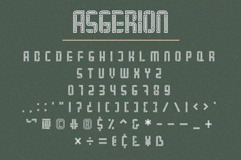 Asgerion - Display Font Trio Font Alpaprana Studio 